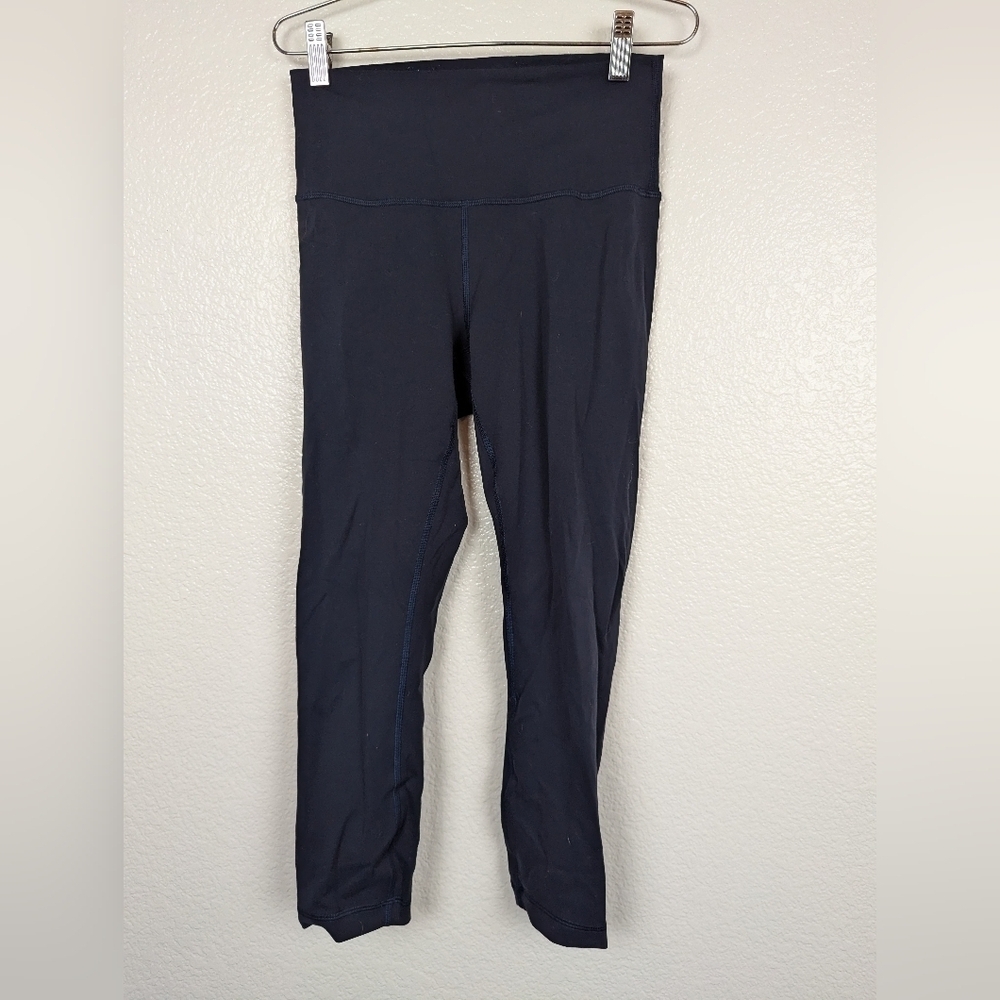 Lululemon Wunder Train High rise crop Navy blue size 6